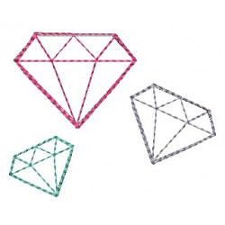 Stickdatei - Diamanten